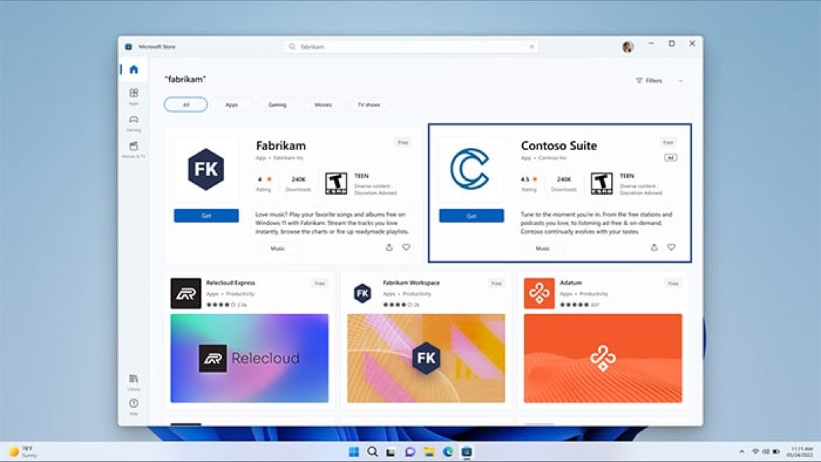 Microsoft Store Ads promote desktop apps