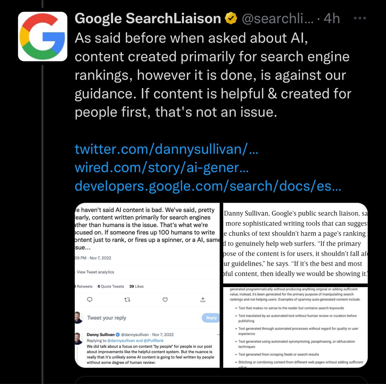 Google is okay with AI content?