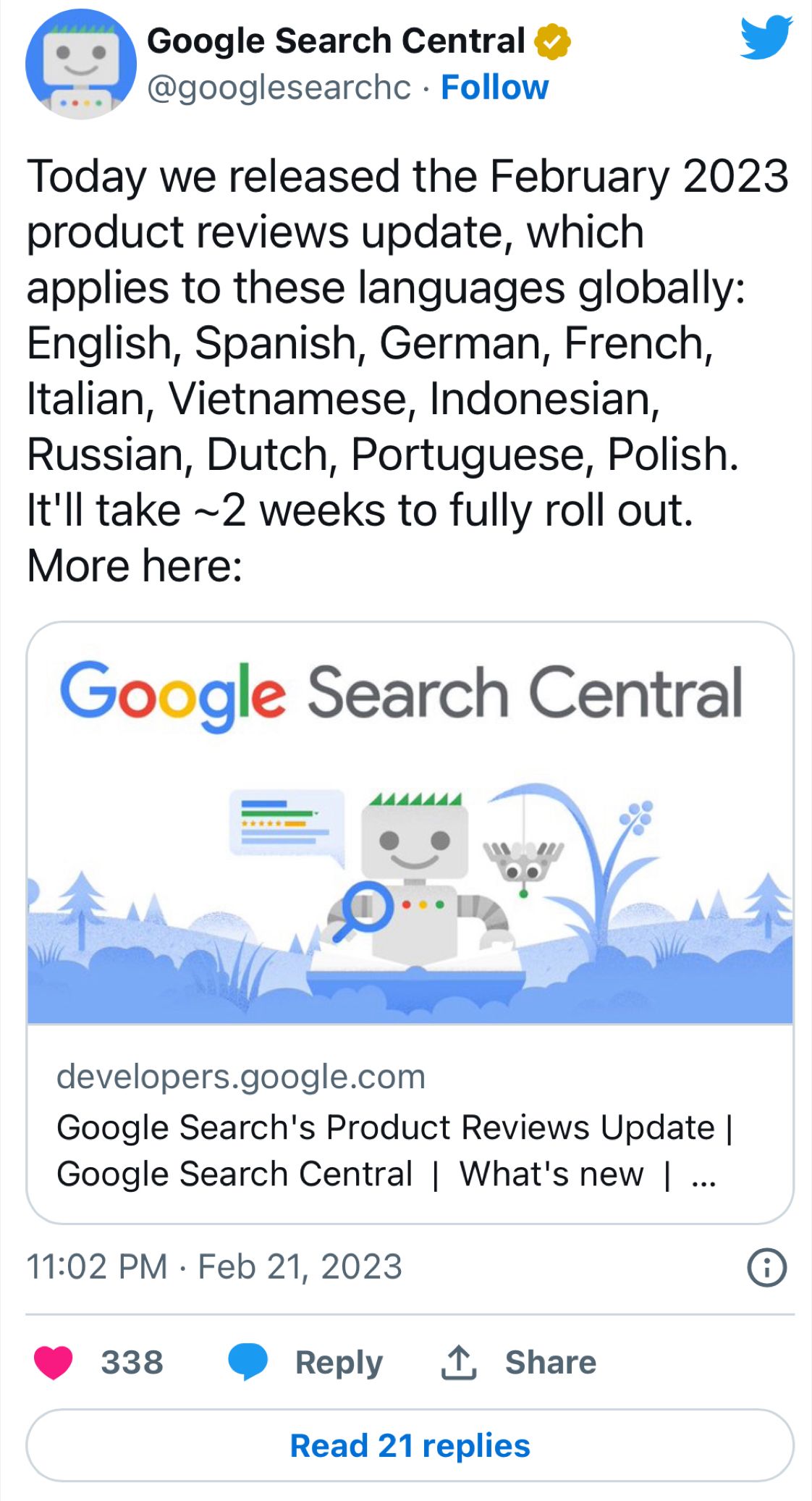 Product review update