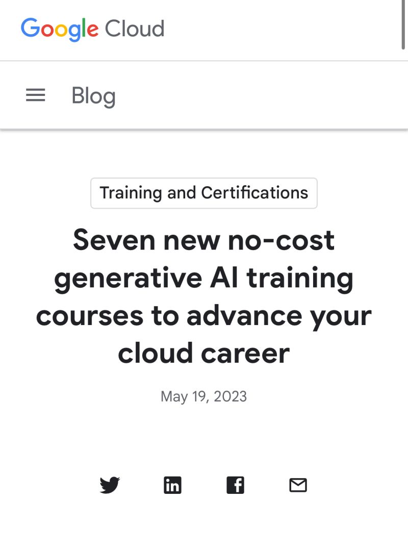 Ad generative AI training