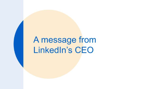 A message from LinkedIn’s CEO