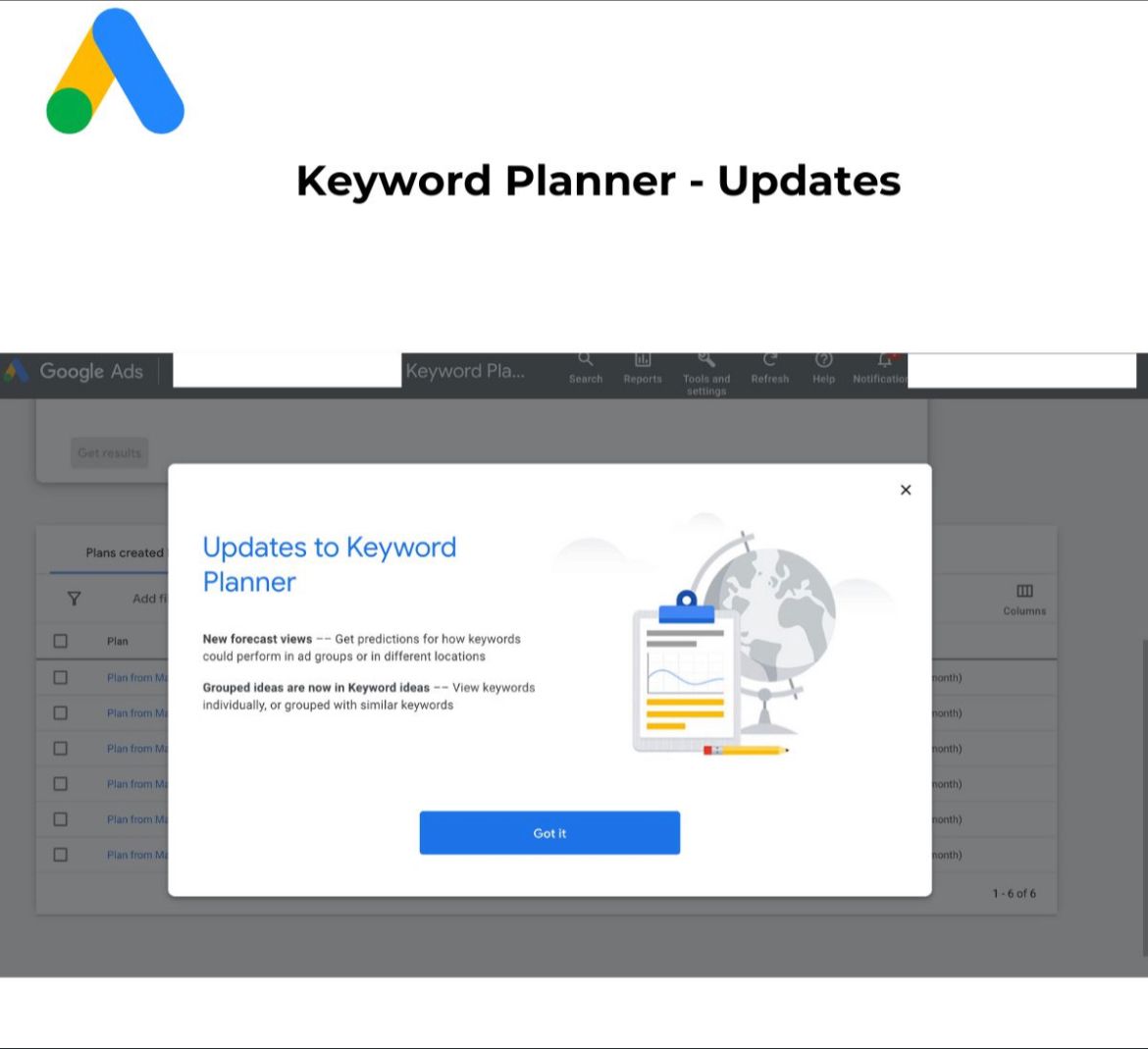 Keyword Planner update