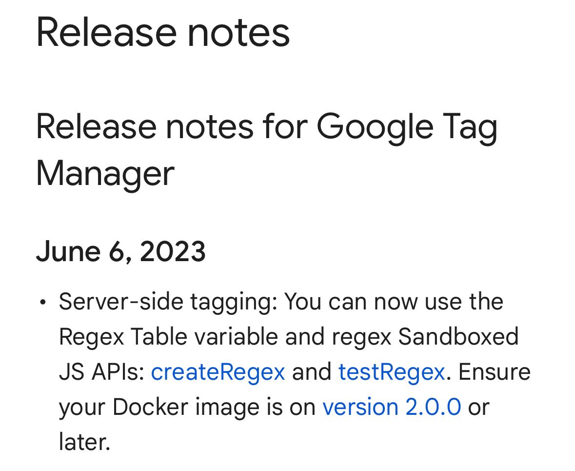 Google Tag Manager update