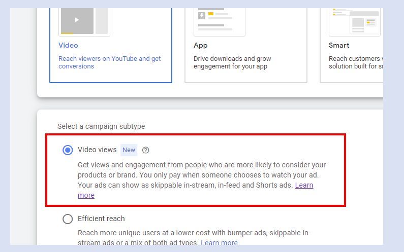 New in Google Ads Video views 🚨