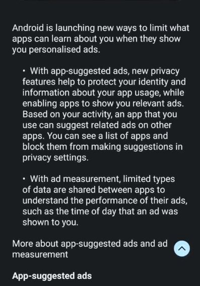 App-Suggested Ads for Android