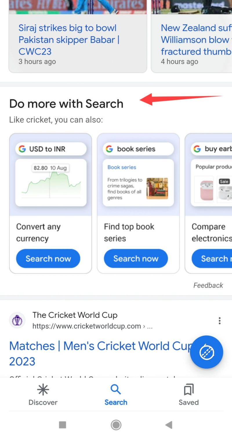 Google is testing with do more with search!