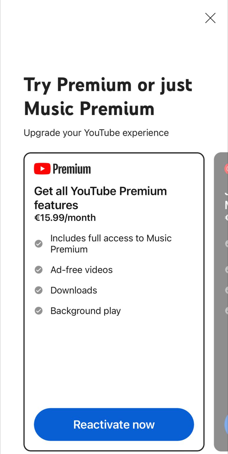 YouTube and Google are again pushing for premium