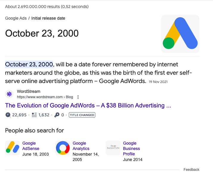 Google Ads 23 years 🎉