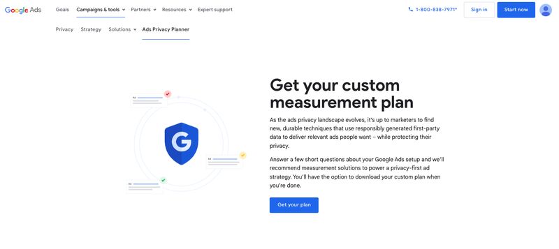 New the Ads Privacy Planner