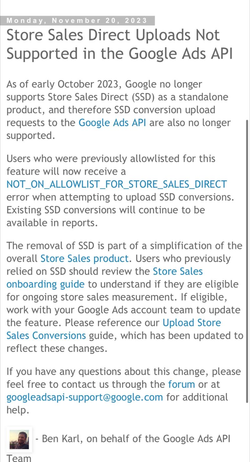 Google Ads Ends Store Sales Direct