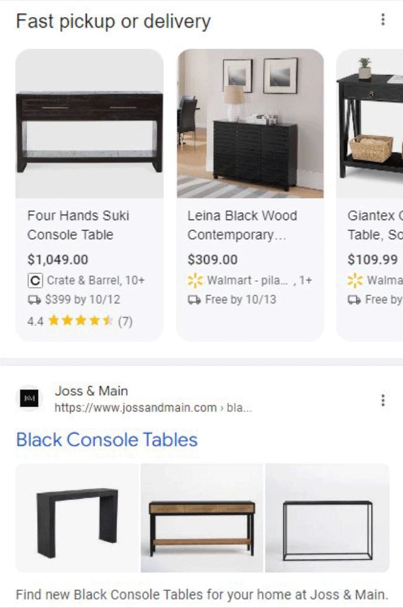 Google Displays Products with Fast Pickup or Delivery