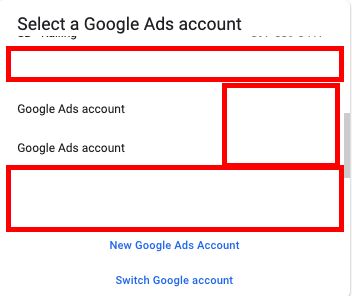 Google changed the select an Ads account design