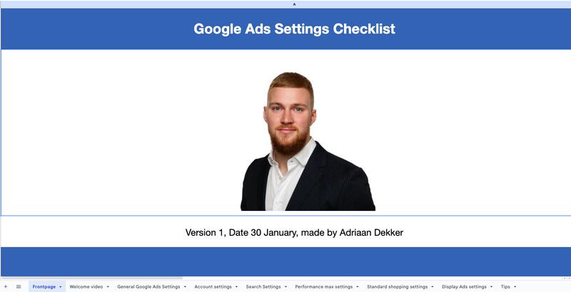 My Google Ads Settings Checklist is Live 🚨