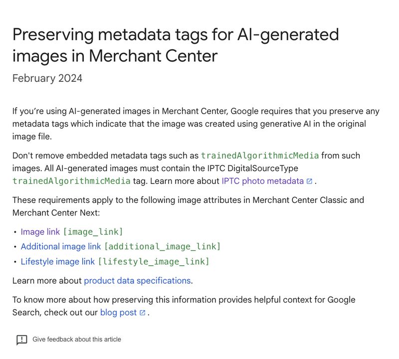 Preserve AI Image Metadata for Google Merchant Center