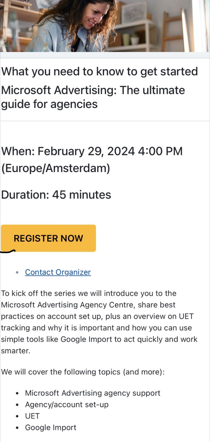 Microsoft webinar