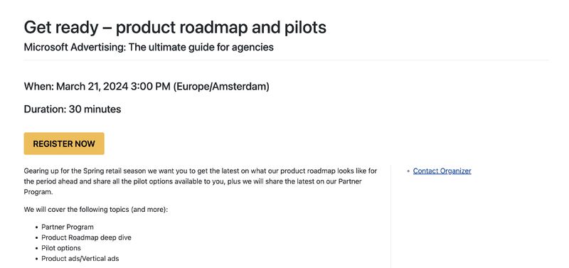 Microsoft product roadmap and pilots