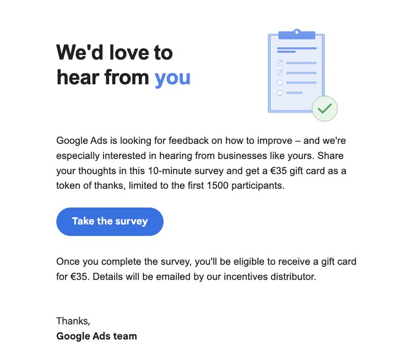 Google Solicits Product Feedback