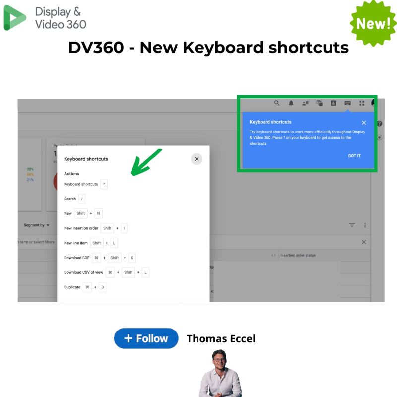 DV360 Shortcuts