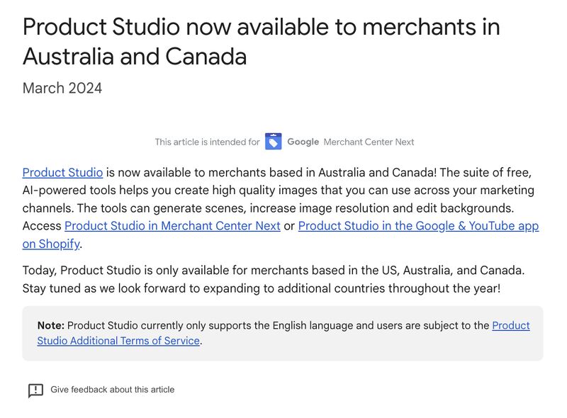 Product Studio is available in Australia and Canada!