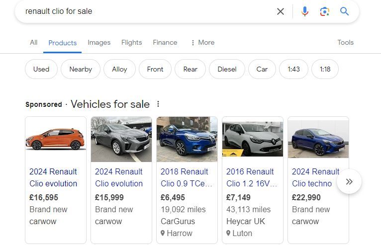 Vehicle Listing Ads (VLA)