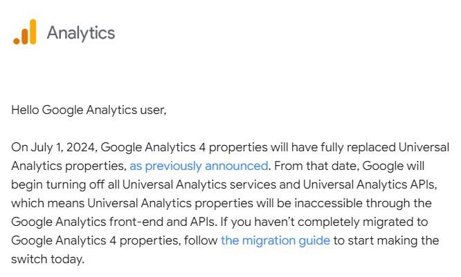 Goodbye Universal Analytics