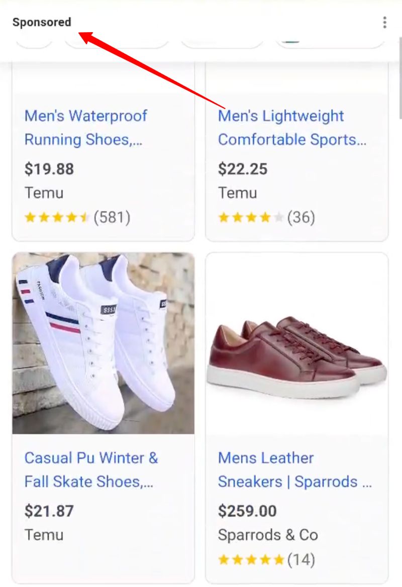 Google is testing a sticky sponsored ad label