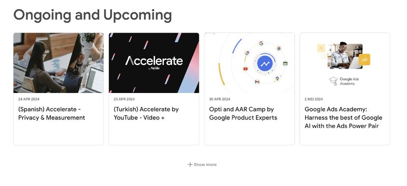 Upcoming Google events!