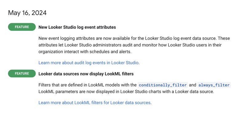 Two new Looker Studio updates