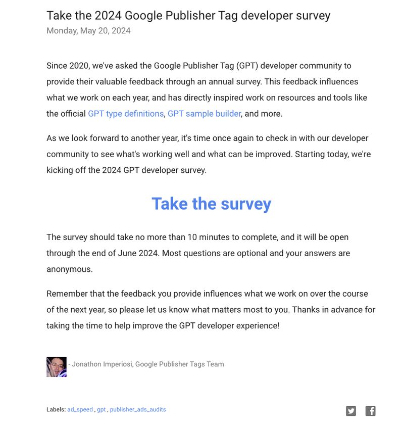 Google asks feedback from developers