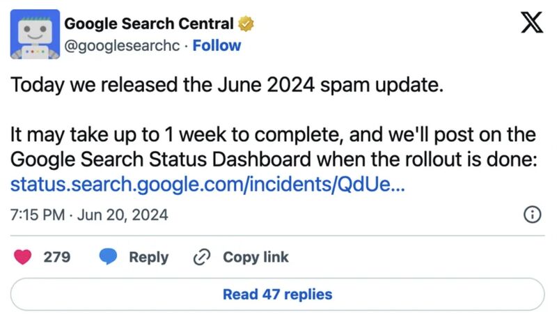 Google Spam update