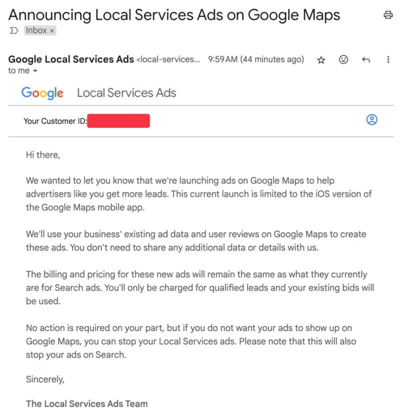 Local Services Ads on Google Maps