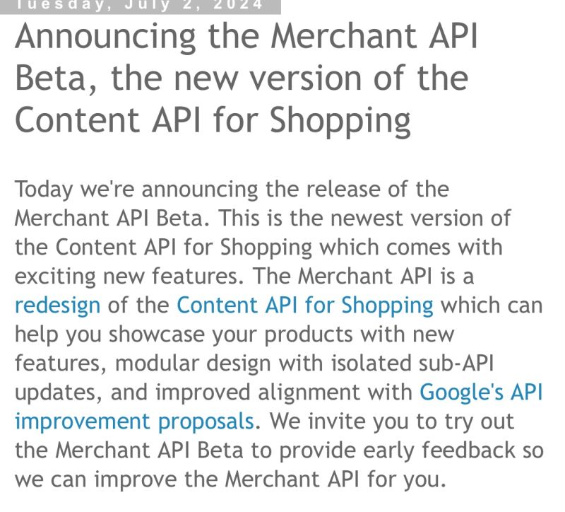 Merchant API Beta