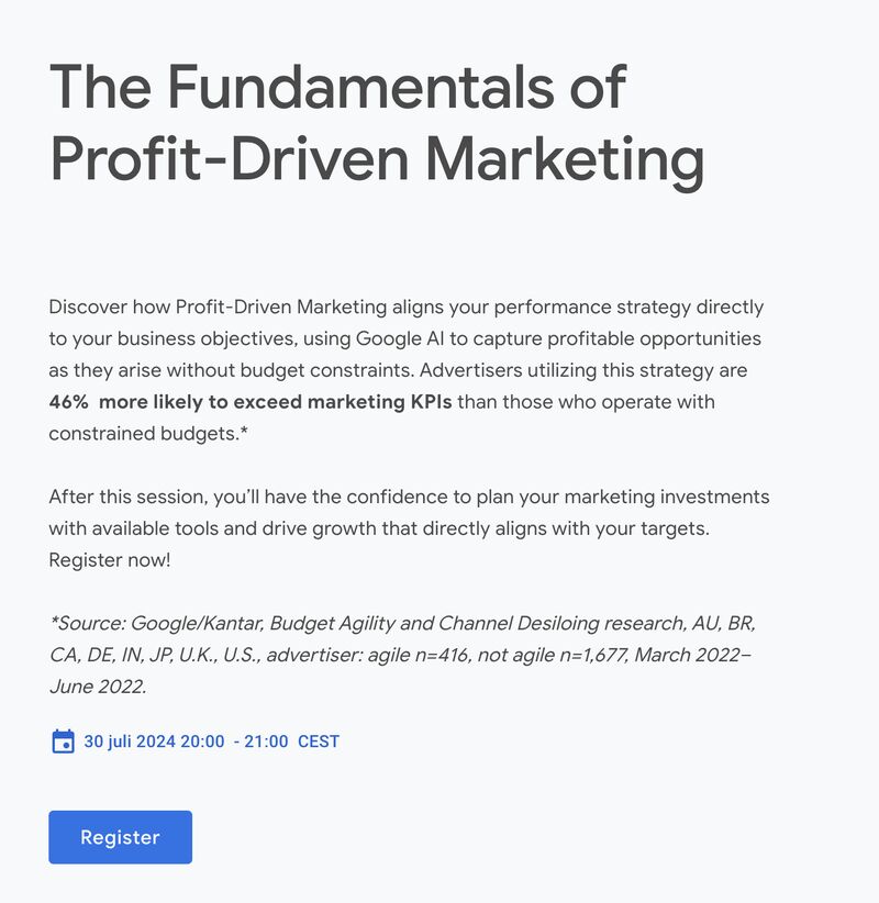 Profit-driven marketing webinar