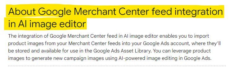 Merchant Center AI image editor