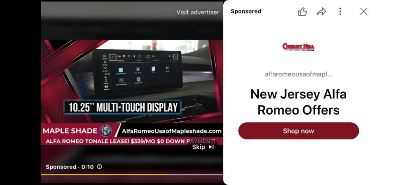 Half-screen video ads