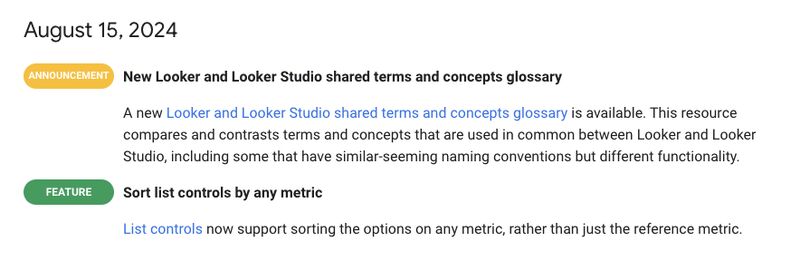 Looker Studio updates