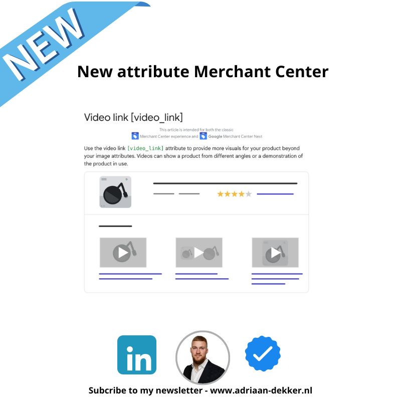 New attribute Merchant Center