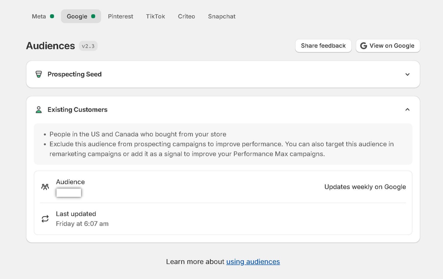New! Shopify Audiences Update for Google Ads