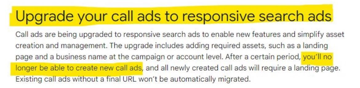 Goodbye Call Ads
