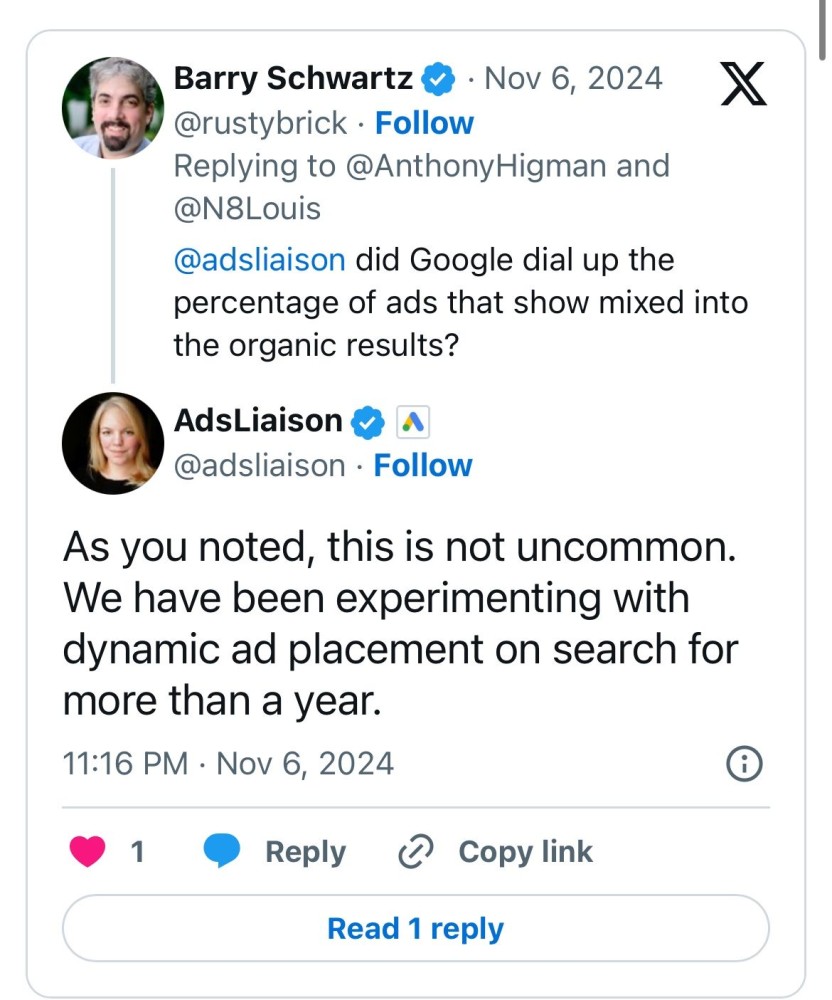 Test dynamic ad placement
