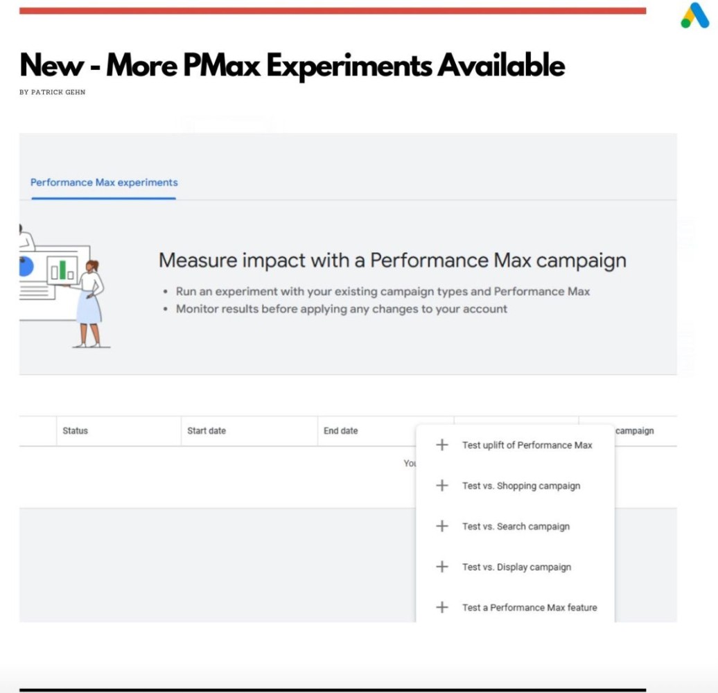 NEW Pmax experiments