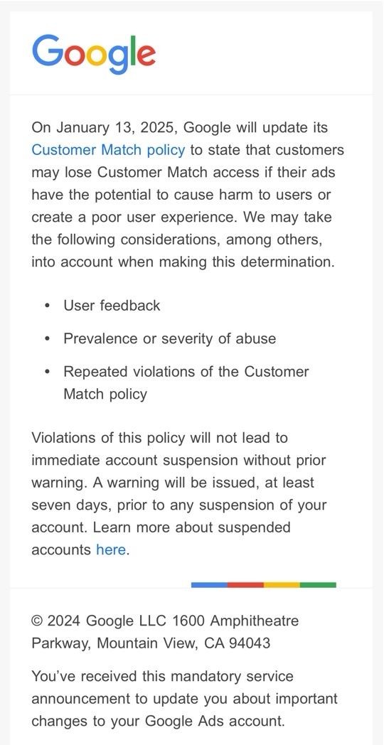 Customer Match update