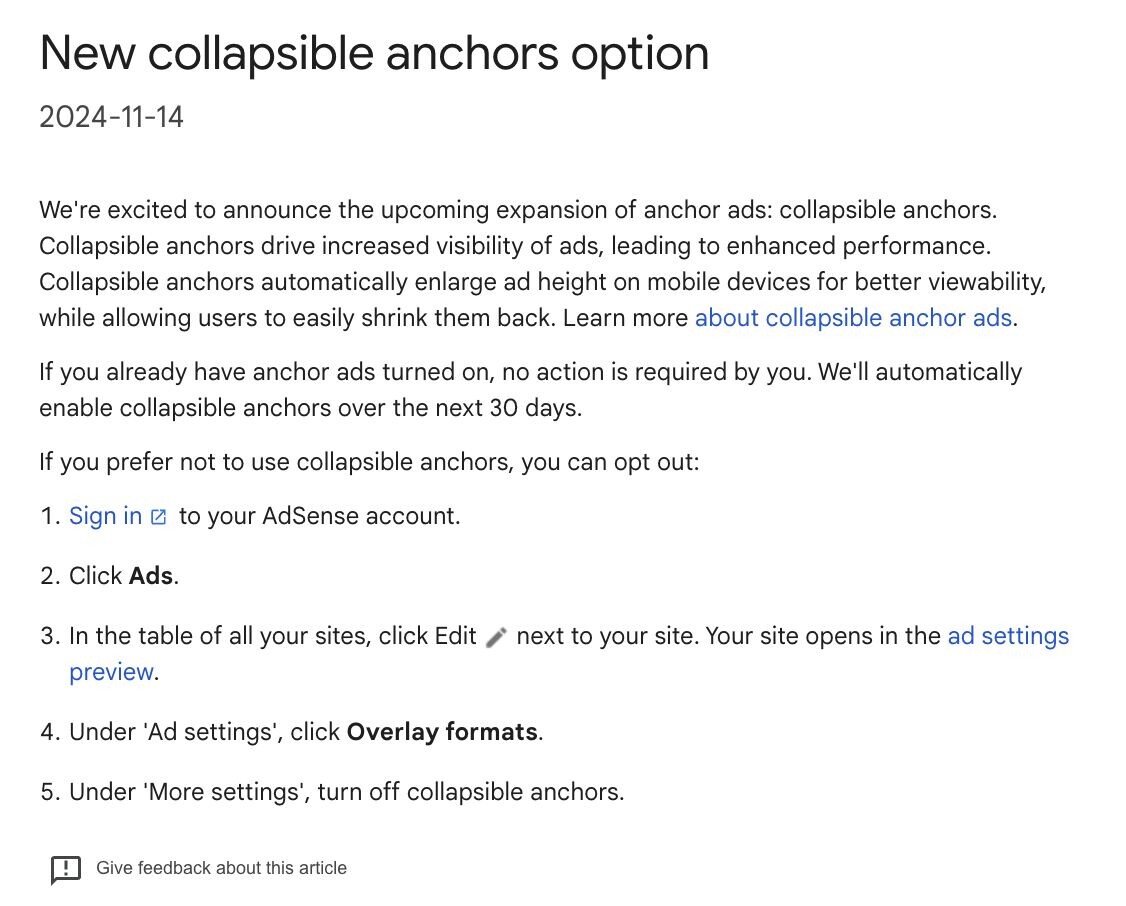Anchor Ads