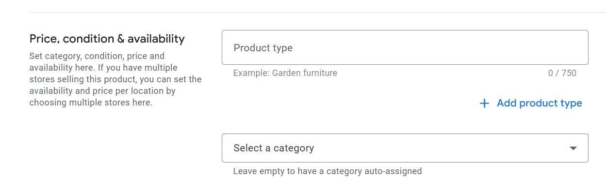Product Category values