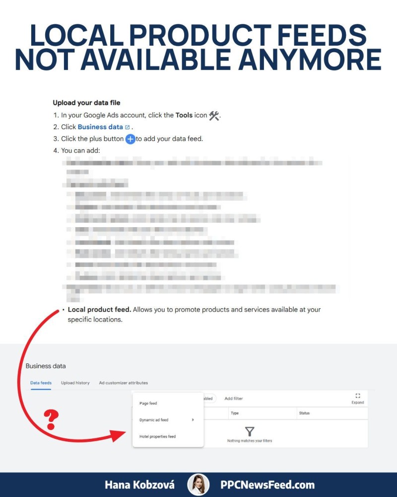 Local product feeds gone?