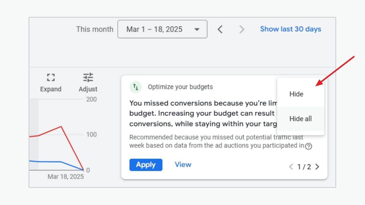 Hide Recommendations