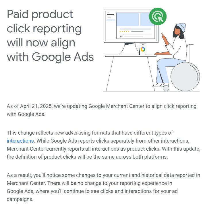 Paid product click reporting