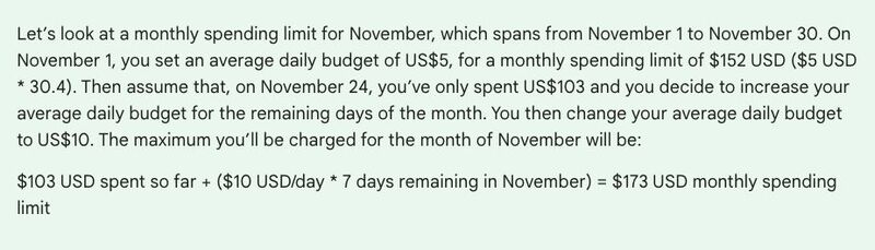 How do budget changes work in Google Ads?