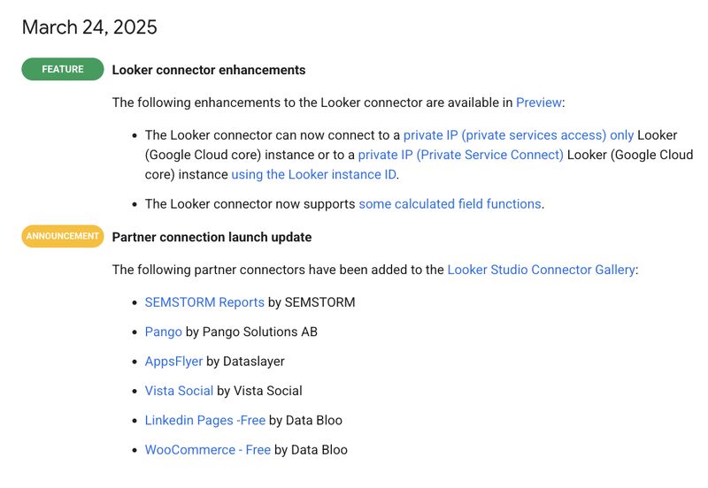 2025 Looker Studio Update