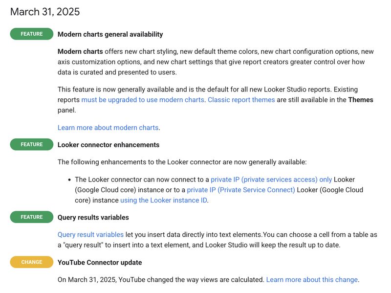 Looker Studio Updates
